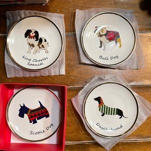 Talbots MiniDog Plates- Scottie Dog, King Charles Spaniel, Bull Dog, Daschshund